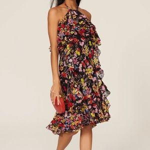 Jason Wu size 4 floral halter neck dress